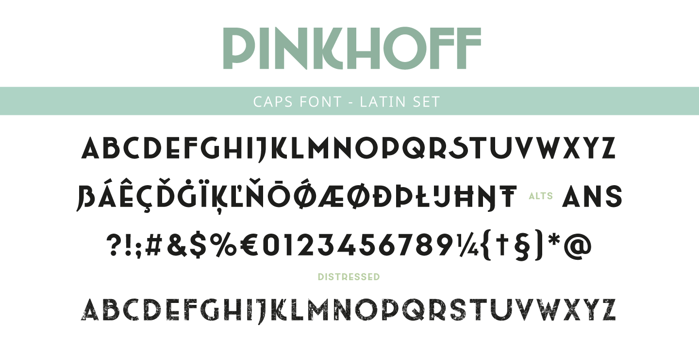 Example font Pinkhoff Caps #10